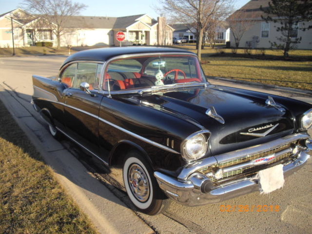 1957 Black Chevrolet Bel Air/150/210 Coupe