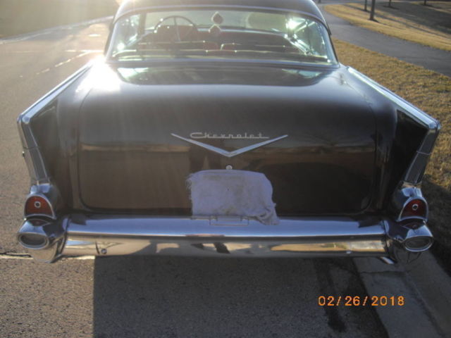 1957 Black Chevrolet Bel Air/150/210 Coupe
