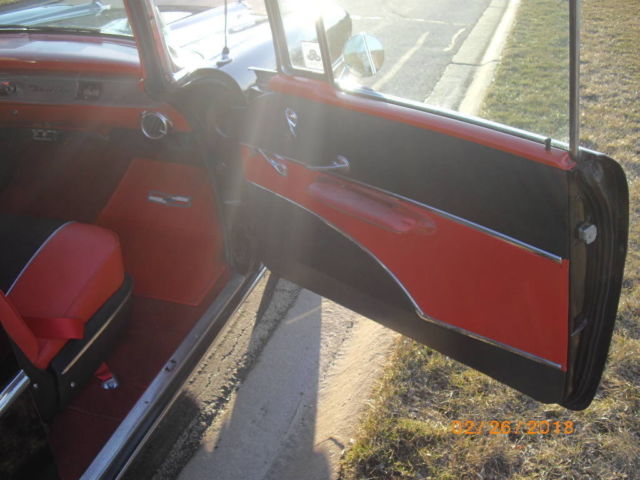 1957 Black Chevrolet Bel Air/150/210 Coupe