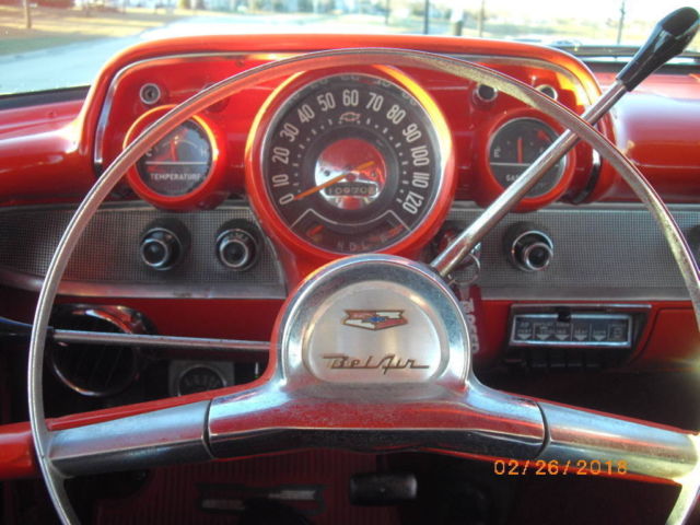 1957 Black Chevrolet Bel Air/150/210 Coupe