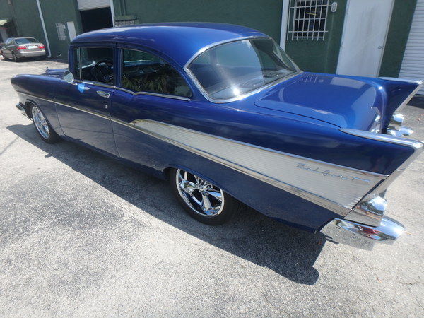 1957 Blue Chevrolet Bel Air/150/210 Hardtop