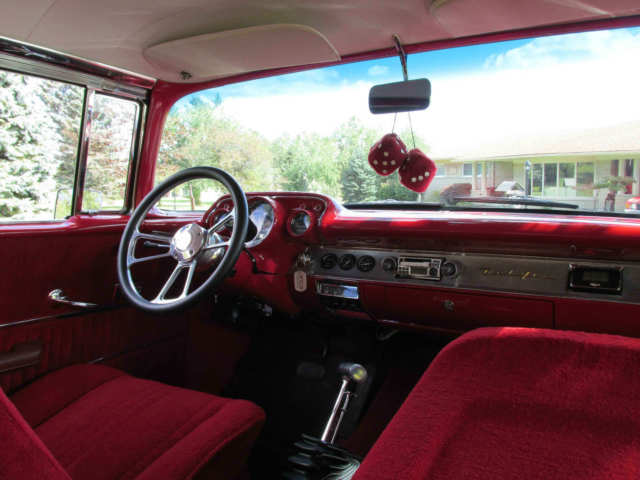 1957 Red Chevrolet Bel Air/150/210 Coupe