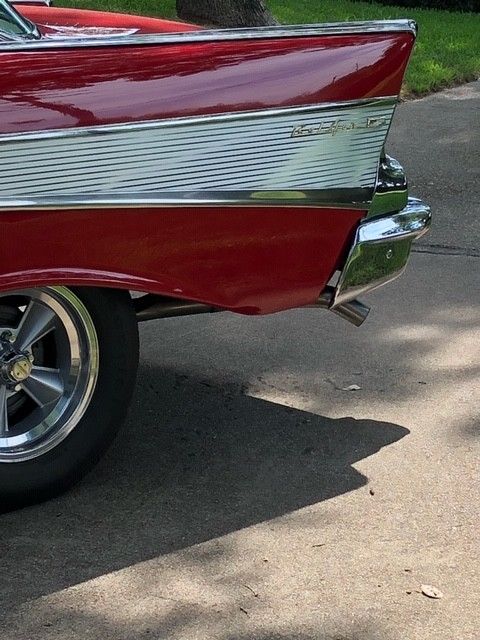 1957 Red Chevrolet Bel Air/150/210 Coupe