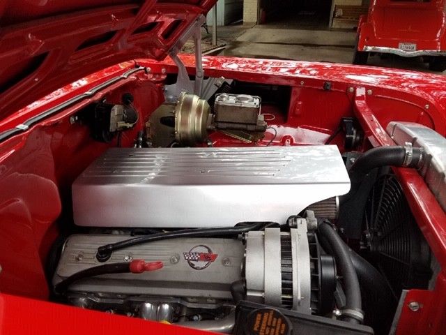 1957 Red Chevrolet Bel Air/150/210 Coupe