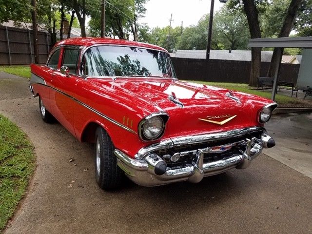 1957 Red Chevrolet Bel Air/150/210 Coupe