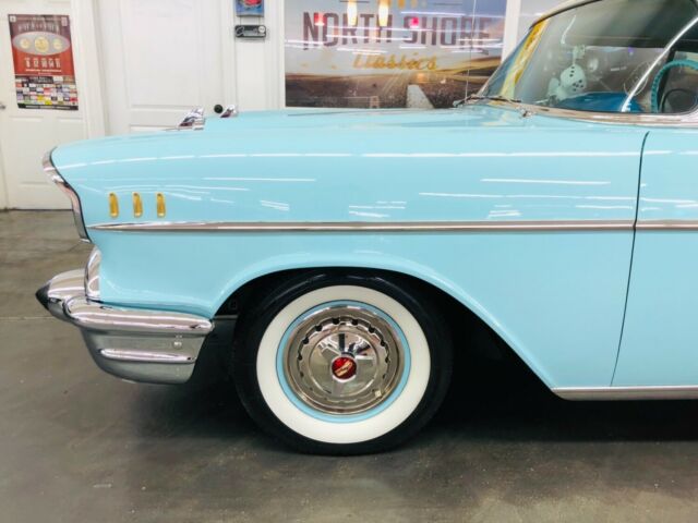 1957 Blue Chevrolet Bel Air/150/210 4 Door
