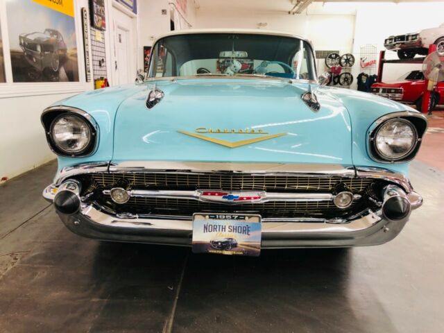 1957 Blue Chevrolet Bel Air/150/210 4 Door