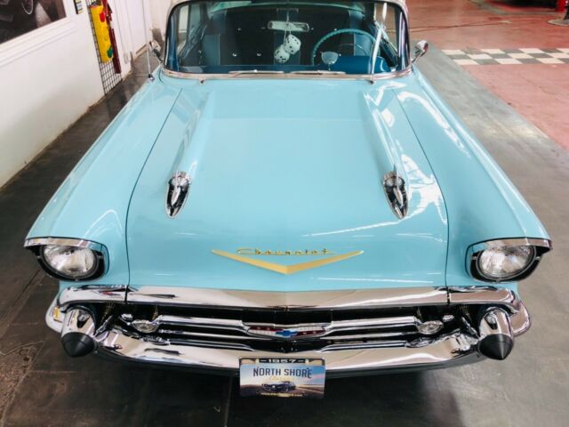 1957 Blue Chevrolet Bel Air/150/210 4 Door