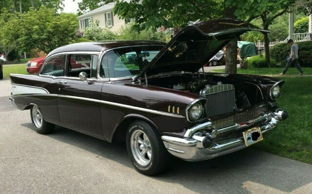 1957 Black Cherry Chevrolet Bel Air/150/210 Coupe