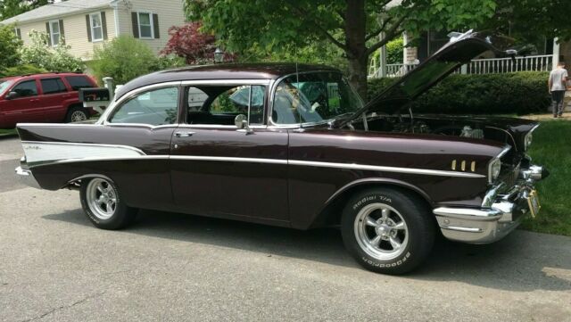 1957 Black Cherry Chevrolet Bel Air/150/210 Coupe