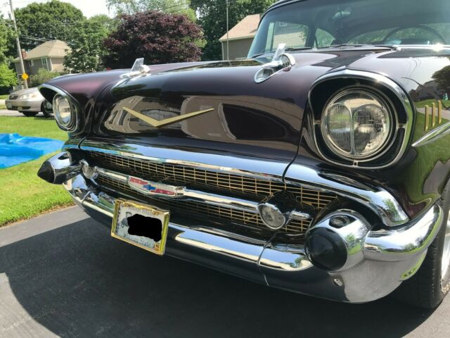 1957 Black Cherry Chevrolet Bel Air/150/210 Coupe