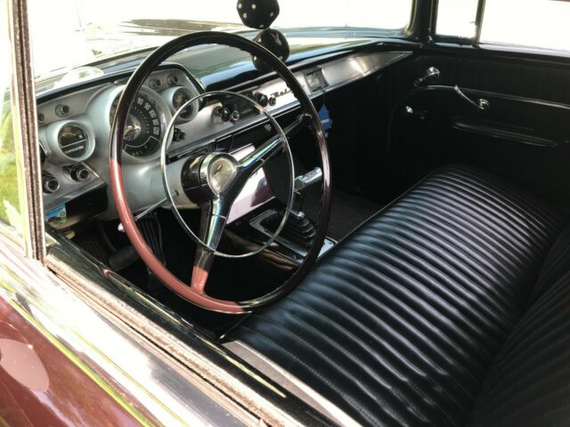 1957 Black Cherry Chevrolet Bel Air/150/210 Coupe