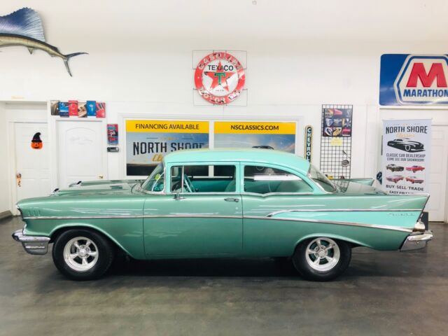 1957 Green Chevrolet Bel Air/150/210 2 Door