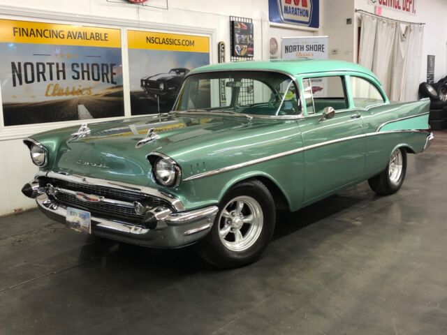 1957 Green Chevrolet Bel Air/150/210 2 Door