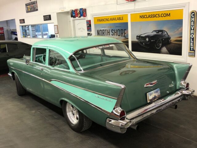 1957 Green Chevrolet Bel Air/150/210 2 Door