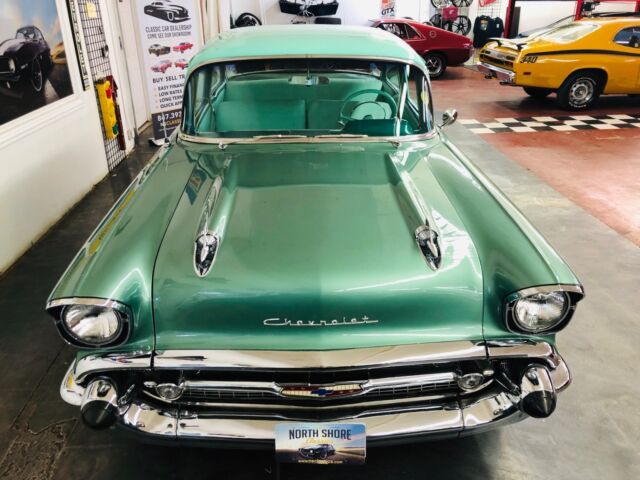 1957 Green Chevrolet Bel Air/150/210 2 Door