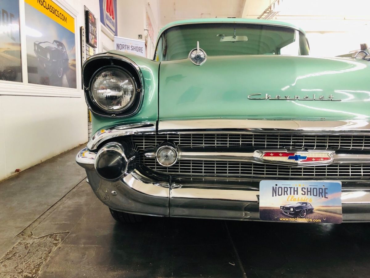 1957 Green Chevrolet Bel Air/150/210 2 Door