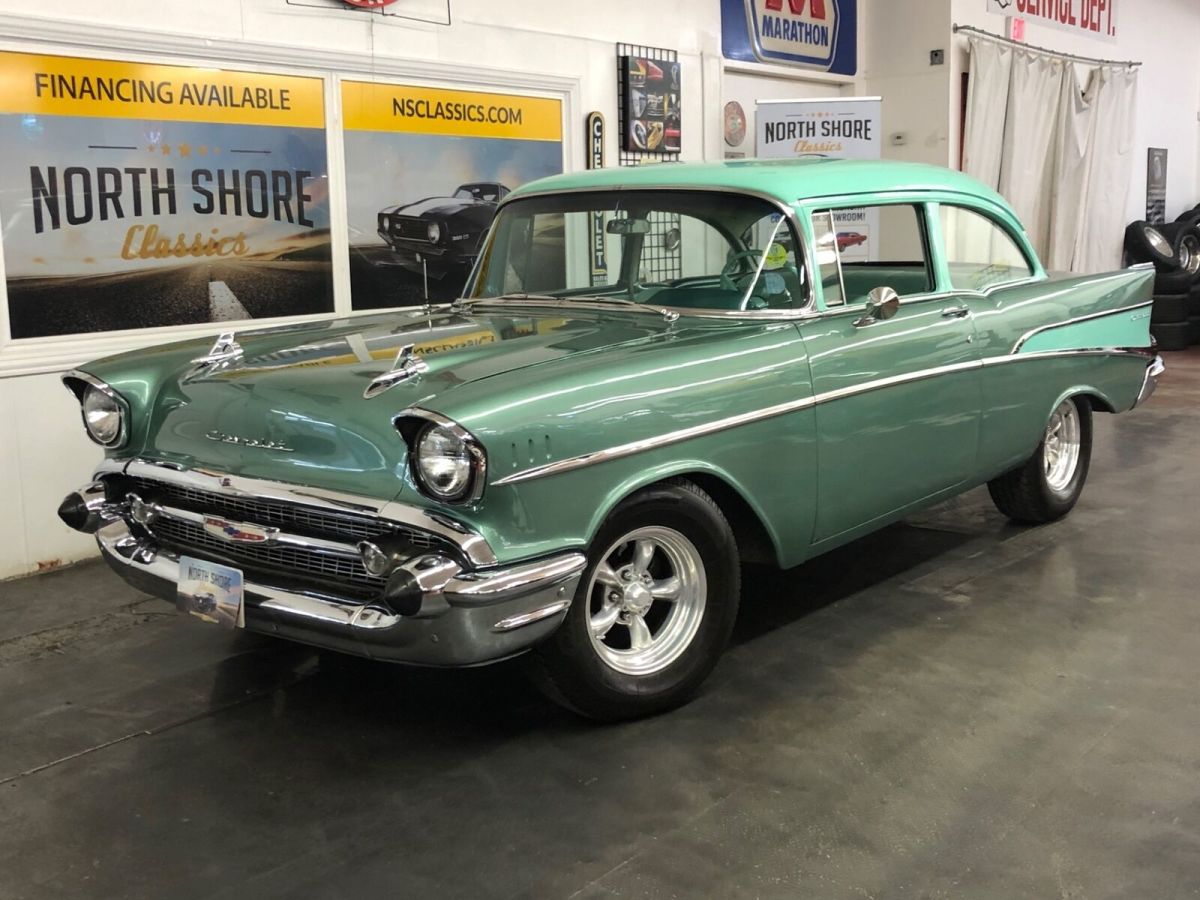 1957 Green Chevrolet Bel Air/150/210 2 Door
