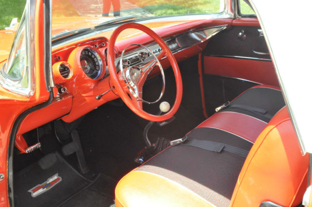 1957 Yellow Chevrolet Bel Air/150/210