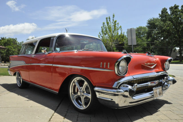 1957 Yellow Chevrolet Bel Air/150/210