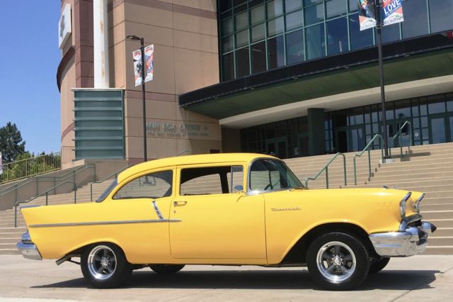 1957 Yellow Chevrolet Bel Air/150/210