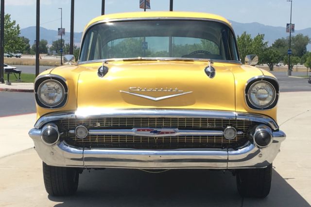 1957 Yellow Chevrolet Bel Air/150/210