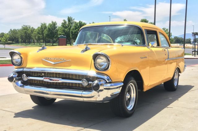 1957 Yellow Chevrolet Bel Air/150/210