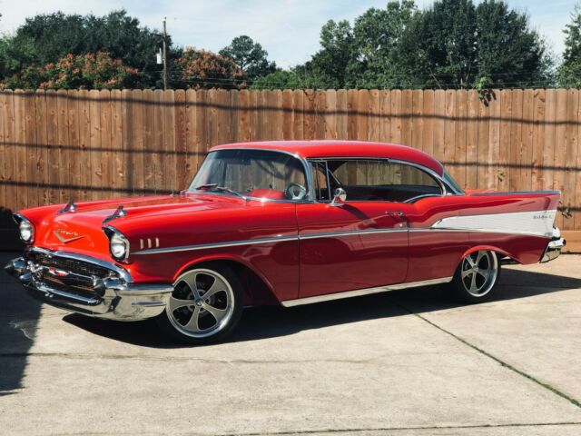 1957 Red Chevrolet Bel Air/150/210 Coupe