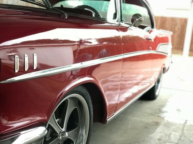 1957 Red Chevrolet Bel Air/150/210 Coupe