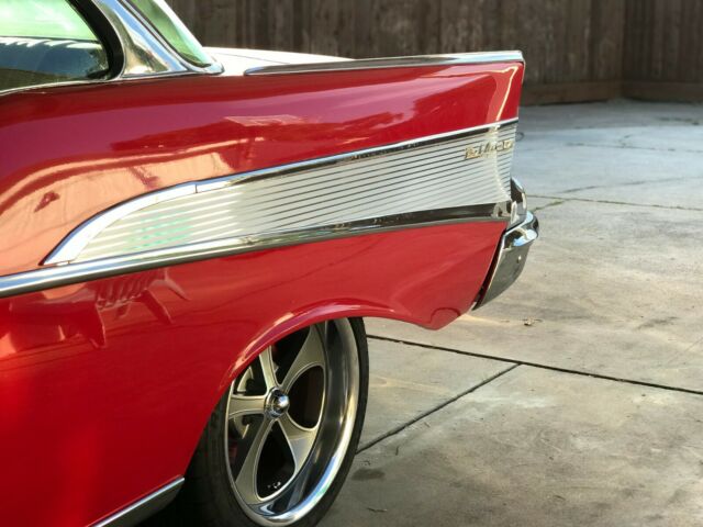 1957 Red Chevrolet Bel Air/150/210 Coupe