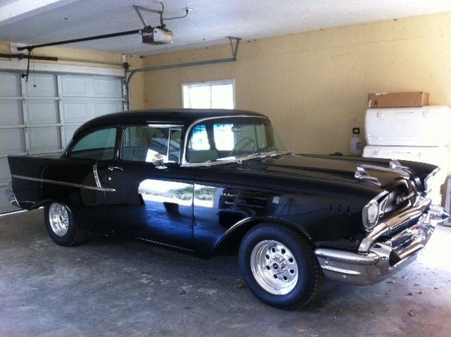 1957 Black Chevrolet Bel Air/150/210 Coupe