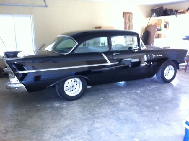 1957 Black Chevrolet Bel Air/150/210 Coupe