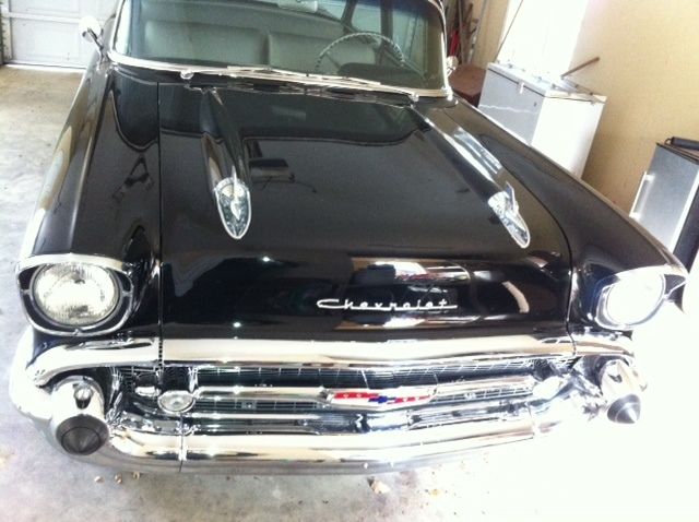 1957 Black Chevrolet Bel Air/150/210 Coupe