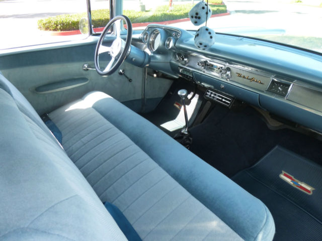 19570000 Blue Chevrolet Bel Air/150/210 2 Door Hardtop