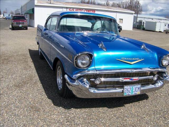 1957 Blue Chevrolet Bel Air/150/210