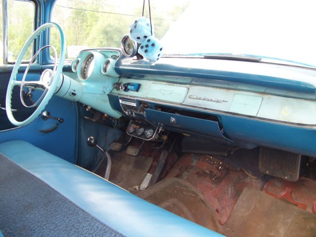 1957 Blue Chevrolet Bel Air/150/210 2dr sedan