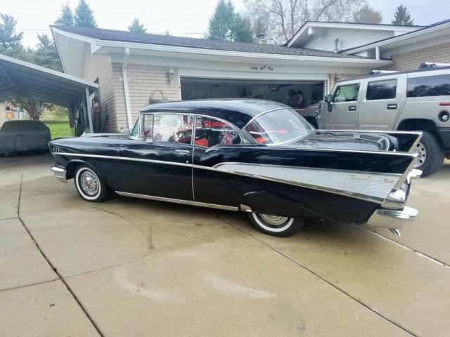 1957 Black Chevrolet Bel Air/150/210 HARDTOP