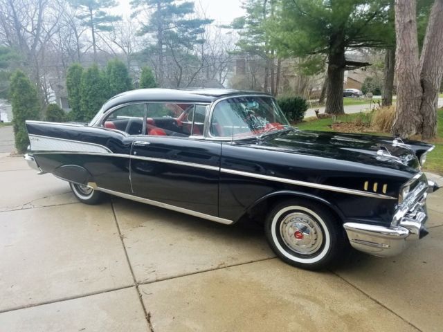 1957 Black Chevrolet Bel Air/150/210 HARDTOP