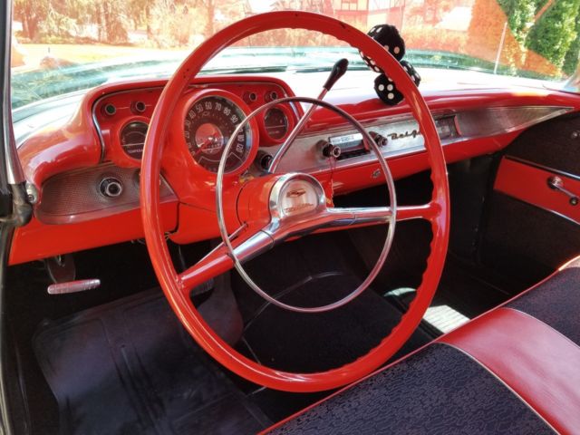 1957 Black Chevrolet Bel Air/150/210 HARDTOP