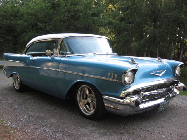 1957 Blue Chevrolet Bel Air/150/210 Coupe