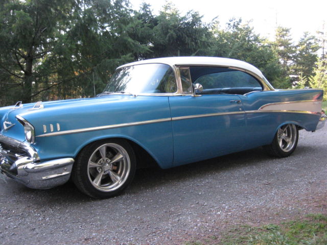 1957 Blue Chevrolet Bel Air/150/210 Coupe