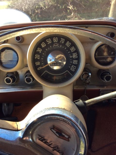 1957 Bronze/white Chevrolet Bel Air/150/210 Sedan