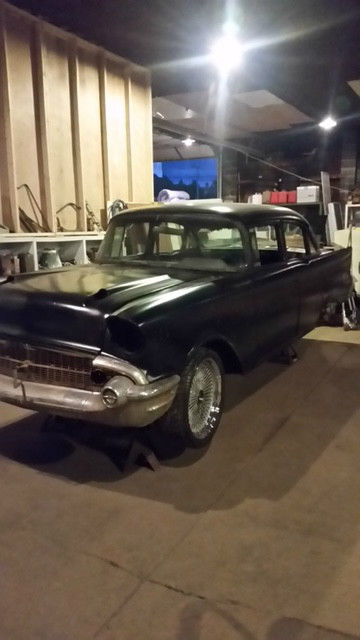 1957 Black Chevrolet Bel Air/150/210 Coupe