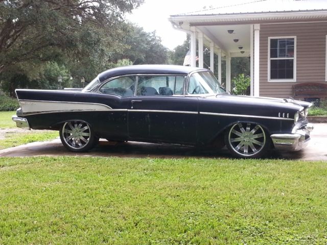 1957 Black Chevrolet Bel Air/150/210 Coupe