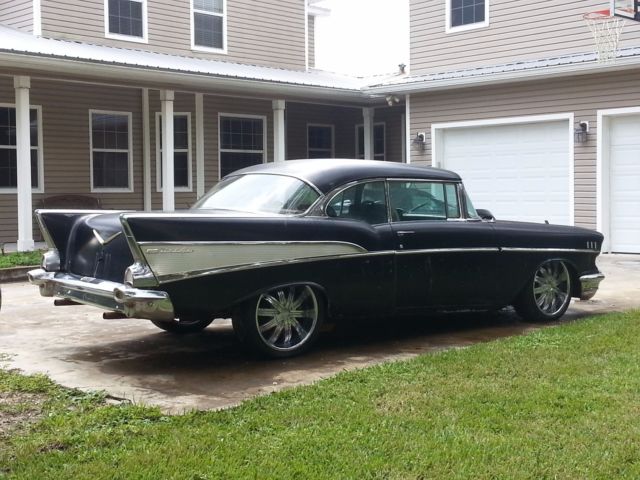 1957 Black Chevrolet Bel Air/150/210 Coupe