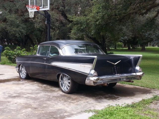 1957 Black Chevrolet Bel Air/150/210 Coupe