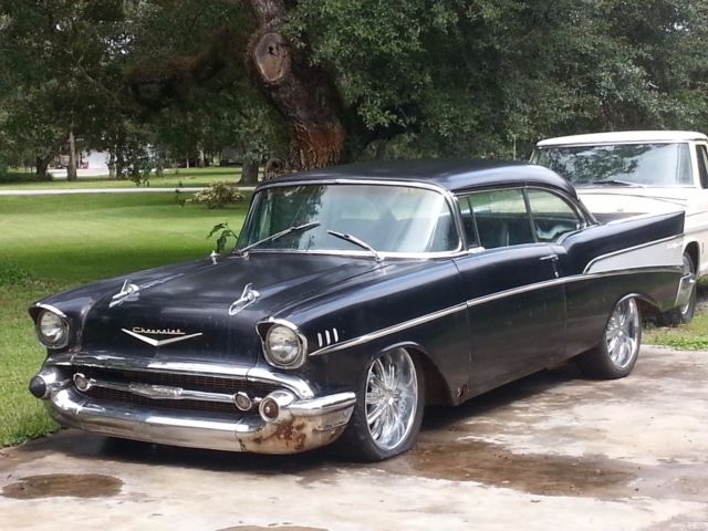 1957 Black Chevrolet Bel Air/150/210 Coupe