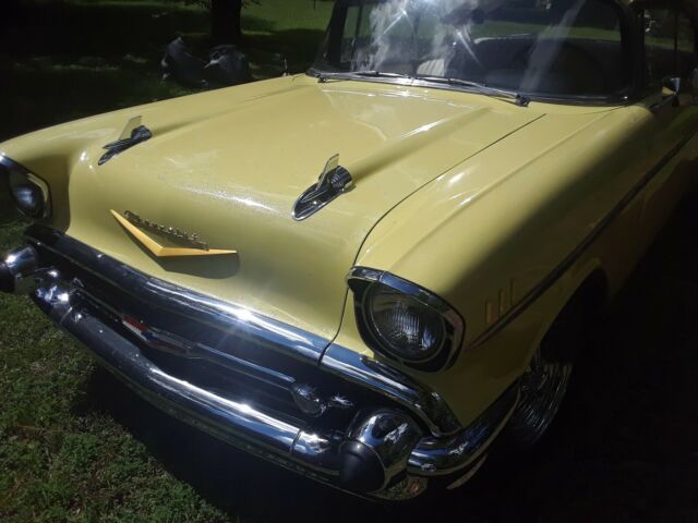 1957 Yellow Chevrolet Bel Air/150/210 Coupe