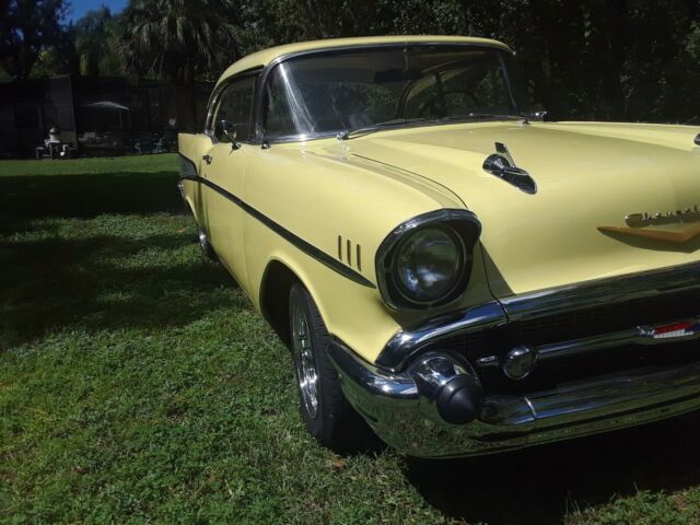 1957 Yellow Chevrolet Bel Air/150/210 Coupe