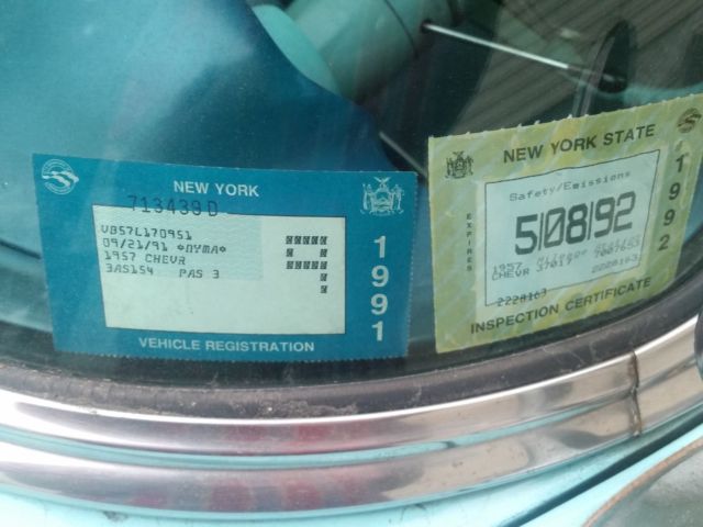 1957 Turquoise Chevrolet Bel Air/150/210 Sedan